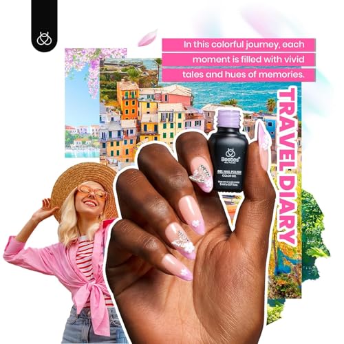 Beetles 85 Pcs Gel Nail Polish Kit with U V Light -35 Colors Gel Polish Kit - color: 0-0-Travel Diary