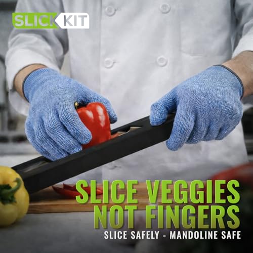 Superior ANSI A6 Cut Resistant Gloves, 100% Food Safe‘BLUE’,Large - size: Large/9