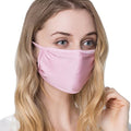 100% Mulberry Silk Lightweight Breathable Face Mouth Mask Cover Sunscreen Wind Against Dust Washed Reusable - color: Pink