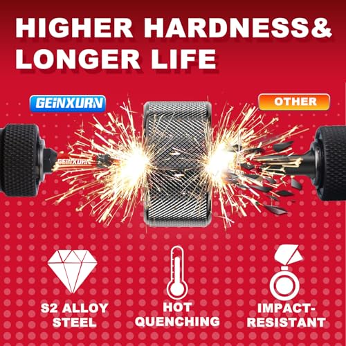 Geinxurn 5 Pieces T30 2 In. Impact Tough Magnetic Insert Bit Set, #30 Torx Head Power Bits, S2 Alloy Steel Star T30 Screwdriver Bits Set - size: 2"-5PCS, style: T30