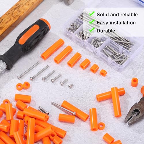 Zonon 150 Pcs Outlet Spacers Electrical Extender Kit Screw Spacers, Orange - color: Orange