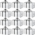 12 Pack Extra Heavy Duty Large Moving Bags with Strong Zipper, White - color: White, size: 12 Pack