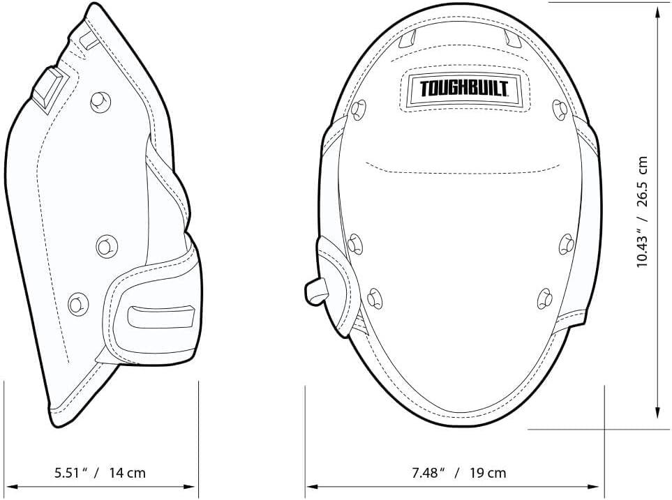 ToughBuilt - GelFit Knee Pads, EVA Foam & Gel Cushioning, TB-KP-G2 - size: Standard GelFit (Black)