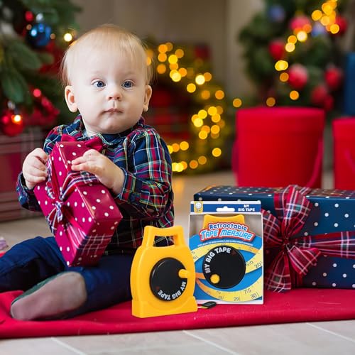 2Pack Kids Measuring Tape Retractable Tape Measure with Inch&Centimeter Kids Measuring,Ages 3+,Retractable Toy, 3. 3ft,Construction Toy,Back to School for Toddlers,Height Measurement Counting Tool
