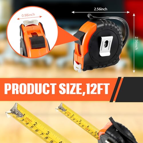 Copkim 50 Pieces 12 Ft Tape Measure Retractable Bulk,Orange - color: Orange