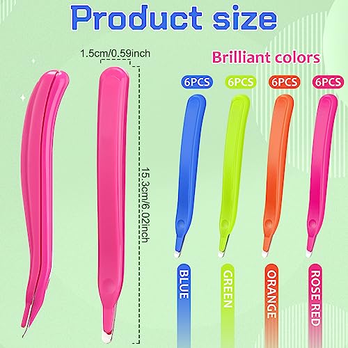 Crtiin 24 Pcs Magnetic Staple Remover Puller Bulk,Bright Color - color: Bright Color