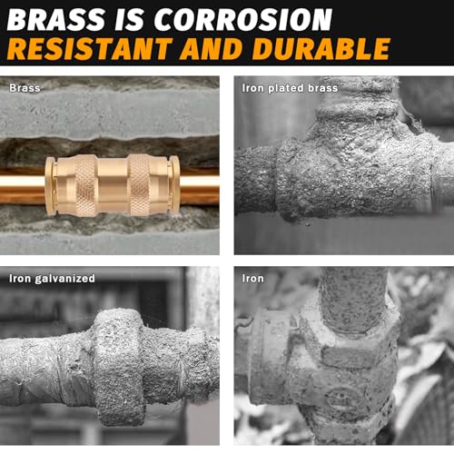 Brass DOT 3/4" Quick Push To Connect Union Air Line Fitting 5PCS - color: 5PCS-DOT Push-to-Connect, size: 3/4" Od