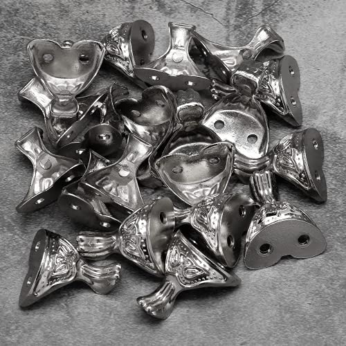 Zorfeter 20 Pcs Antique Brass Box Legs, Silver - color: Silver, size: Style3