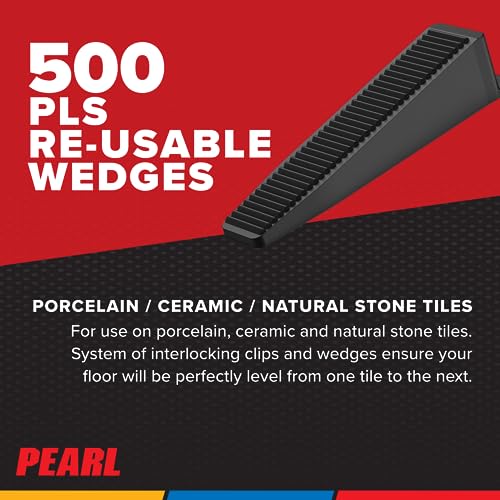PEARL ABRASIVE CO. Leveling System Box of 500 Wedges