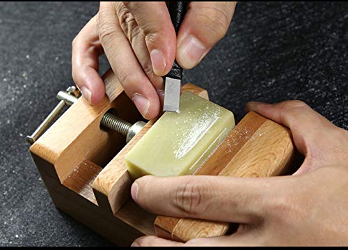Stone Seal Engraving Kit/Stone Carving Set/Stone Engraving Tools with Clamp Stone Carving Chisel Set (8 Knife)