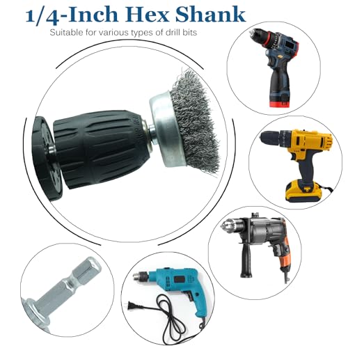 5-Pack 2-inch Wire Cup Brush Set for Drill - style: 2-inch Cup Brush - 5 Piece