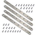 4 Pcs 9.7" Stainless Steel Flat Brackets, Mending Plates with 32PCS Screws