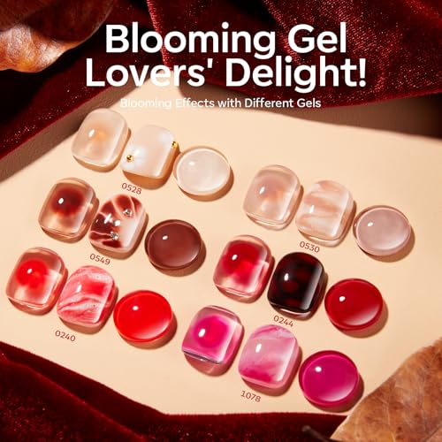 modelones Cat Eye Gel Nail Polish Kit Jelly 32PCS 28Colors Glitter - color: A0-Blooming Winter