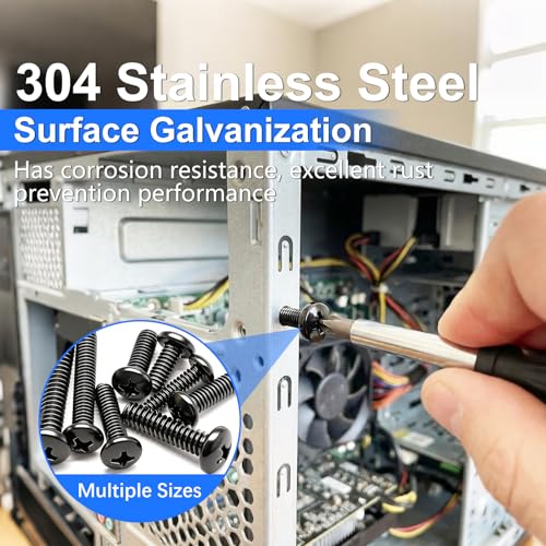 237PCS Machine Screws Nuts and Bolts Assortment Kit, 304 Stainless Steel Bolts 8 Sizes #6-32#8-32#10-24 Phillips Pan Head Hardware Screws Assortment Kit, Assorted Bolts, Nuts and Washers Kit - size: 237PCS