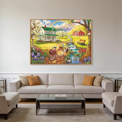 Cozy Country Life Puzzles for Adults 1000 Pieces - color: Cozy Country