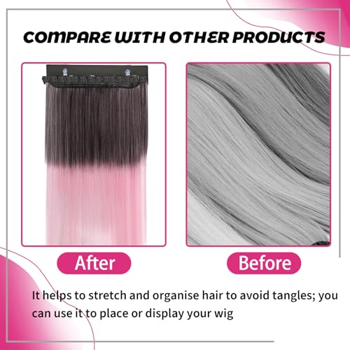 Hair Extension Holder, Stainless Steel Hair Hanger Styling Tool Hair Extension Display for Washing, Coloring And Blow-Drying Of Weft, Clip-In, Tape-In Extensions