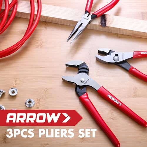 ARROW 3PCS Pliers Set, Premium Carbon Steel