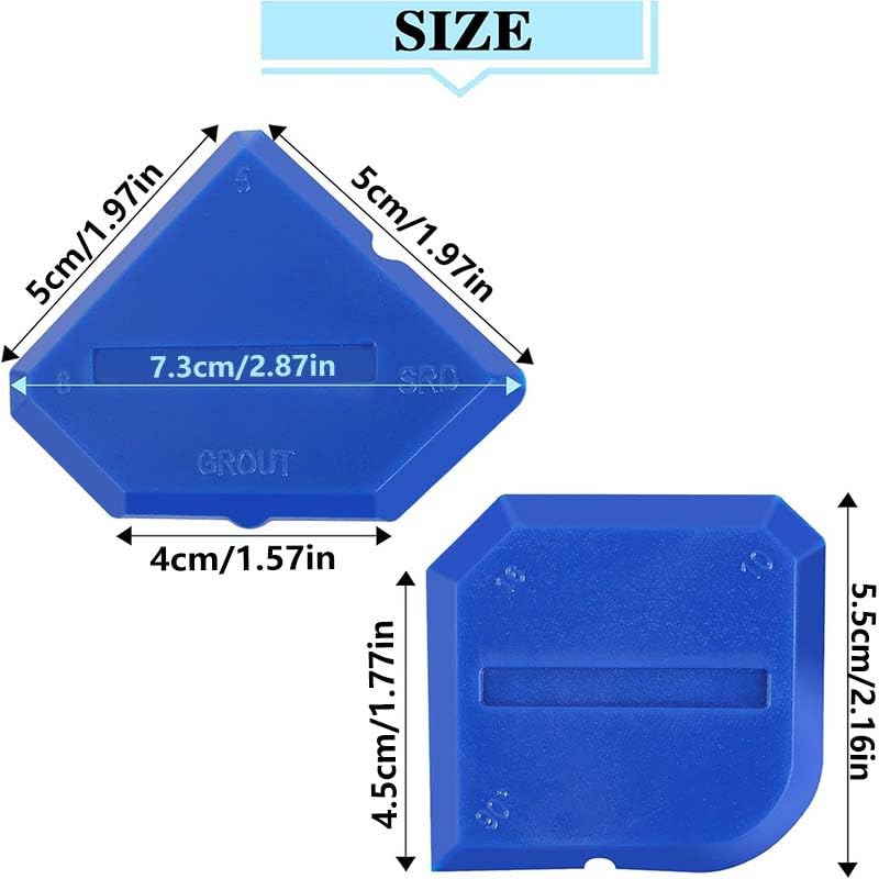 6pcs Caulking Tool Reusable Sealant Spatula Spreader 2 Sizes Silicone Caulk Finishing Set Tool Multifunctional Caulking Remover/Smoothing Tool Applicator for Tiles Brick Kitchen Bathroom
