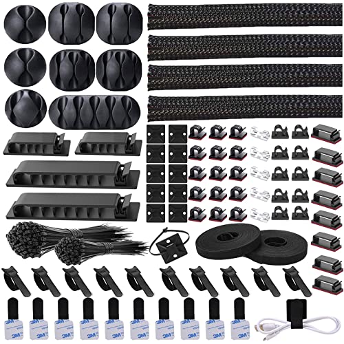 311Pcs Cable Management Organizer Kit 4 Cable Sleeve Split - size: 311 PCS