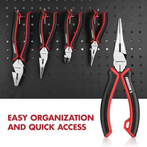 ARROW Needle Nose Pliers, 6-inch Long Nose Cutting Pliers with Wire Cutter - size: 6 Inch