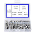 newlng M6 304 Stainless Steel Nuts and Bolts, Hex Flat Head Cap Bolts Screws Nuts Hexagon Socket Head Screw,Heavy Duty Hex Bolts Nuts Assortment, Head Mechanical Parts Combination Box - size: A-M6