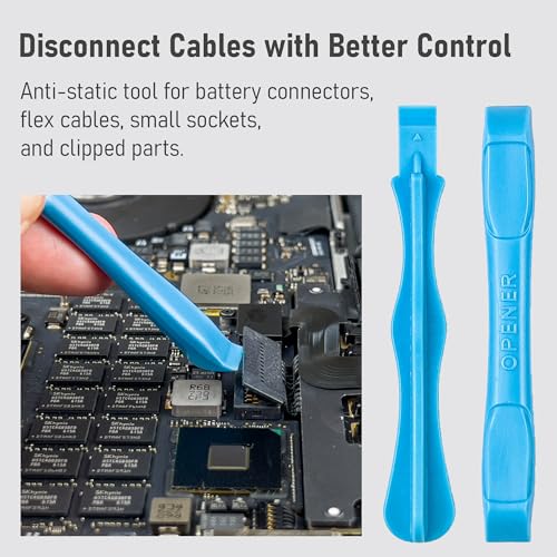 HowFixit 12-in-1 Electronics Opening Tool Kit, Professional Anti-Static Spudger Set with Plastic & Metal Pry Tools for Laptop, MacBook, PC, PS4, PS5, Xbox, Switch, Controller Repair - color: 12-in-1