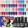 JODSONE 32+4 Pcs Gel Nail Polish Kit Soak Off Gel Polish Set Glitter Gel Nail Kit Nail Art Salon DIY at Home Manicure Kit - color: B04