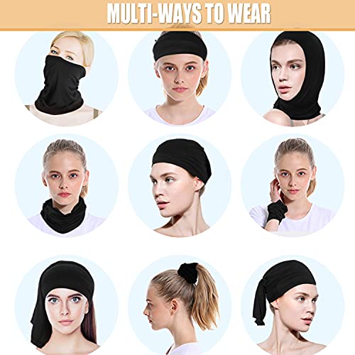 Neck Gaiter Face Mask: Cooling UV Protection Face Cover Breathable | Washable Reusable Gator Scarf Sun Wind Dust Shield Bandana for Mowing Fishing Cycling Running for Men Women - color: Navy&royal Blue&grey&black