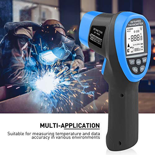 BTMETER BT-985B Laser Temp Gun Pyrometer, -58~2480℉(-50~1360℃) High Temperature Meter, 16:1 Distance Spot Ratio Industrial Infrared Thermometer Tester for Furnace, Smelting (NOT for Human Temp) - color: BT-985B(-58 ℉ to 2480 ℉)
