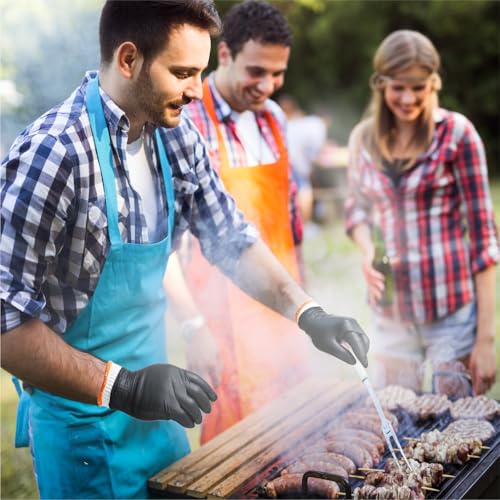 ANBOSON BBQ Gloves Disposable, Heat Resistant Grilling Gloves for Cooking - size: Large, style: 6mil Nitrile