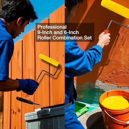 20 Pcs Paint Roller Kit with Paint Roller Covers 9-inch & 6-inch - color: 20 Pack, 9" & 6" roller