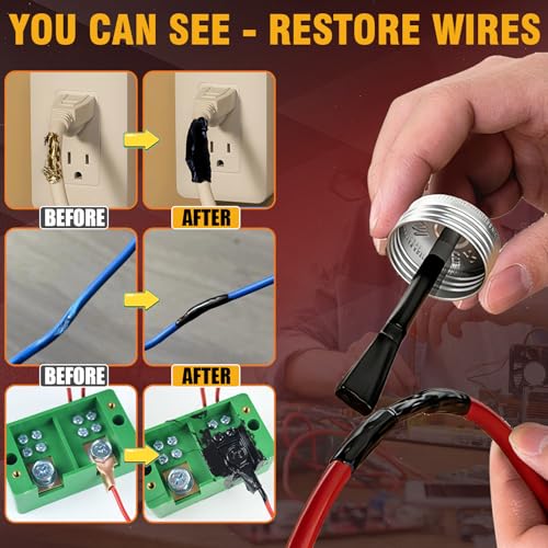Liquid Electrical Tape, Black Waterproof Insulating Coating for Cables