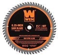 WEN BL0860 8.25-Inch 60-Tooth Fine-Finish Carbide-Tipped Circular Saw Blade