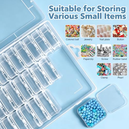 Bead Organizer Box, 36-Pcs Mini Clear Bead Storage with Lid, 1 Pack - color: 1 Pack
