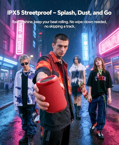 Portable Bluetooth Speaker Beach Essentials: IPX5 Waterproof for Outdoor - color: Red