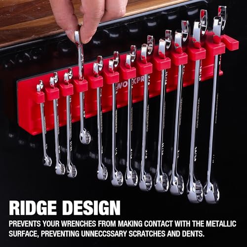 WORKPRO 2-Piece Magnetic Wrench Organizer, 24 Slots Wrench Holder - style: Wall mount wrench organizer(2PC)