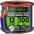 GEARit 12 Gauge Speaker Wire 100FT, 12/2 CCA Cable for Home Theater - color: Translucent Black/Blue, size: 12AWG / 100 Feet