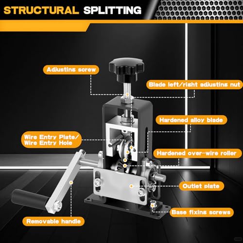Manual Wire Stripping Machine, 0.04"-1" Drill Powered Dual Mode | Wire Stripper Tool For Scrap Copper Recycling, Ideal For Diy Enthusiasts, Electricians & Recyclers