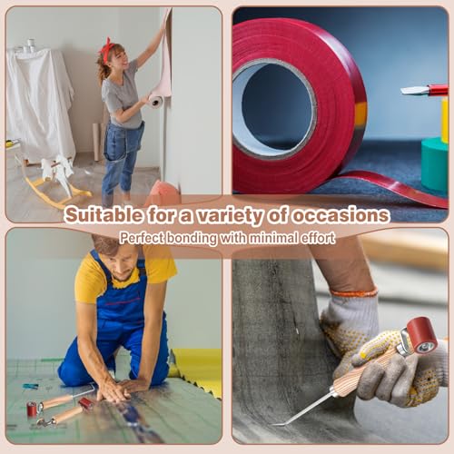 2 Pcs Seam Roller with Tester Probe, 40 mm Silicone Seam Roller with 6 mm Brass Detail Penny Tool, Smoothing Tool for PVC/TPO/EPDM Single Ply Roofing Tape Woodwork Wallpaper Installation | 40 mm Silicone Seam Roller with 6 mm Brass Detail Penny Tool, Smoo