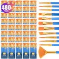 ESRICH Paint Brushes, 40Pack 480pcs Paint Brush for Acrylic Painting - size: 480p