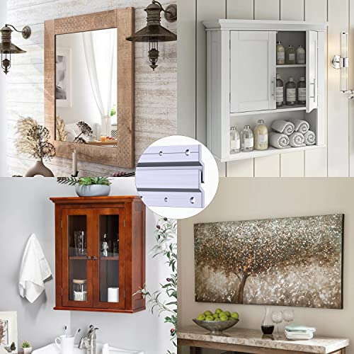 Z-Hanger Picture Hanging Kit 12 Inch - 2 Pairs - Z Bar Clips for Mirror Wall Frame Mounting Hardware,French Cleat Hangers 60 Lbs,Z Bracket Alloy Picture Hangers Kit for Headboard Cabinet,Art - size: 12 Inch 2 Pairs