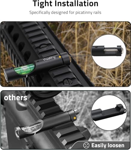 Hawthy Scope Leveling Kit Scope Bubble Level Picatinny Scope Level Magnetic Level Tool Bubble Leveling System - color: Black