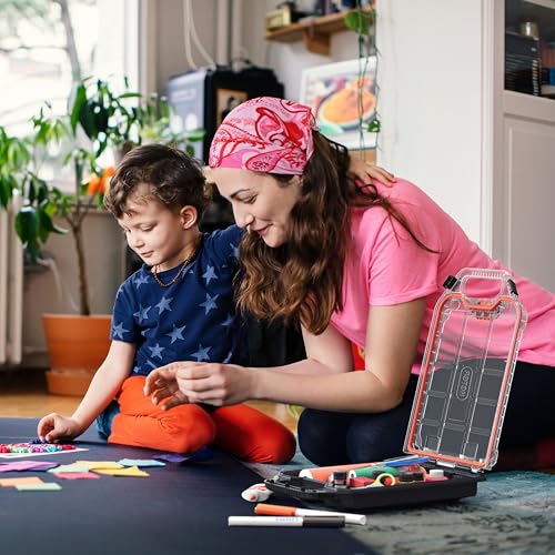 Keter Stack N' Roll 2 Pack Half Organizer Storage Box - color: Black/Red, size: Half Organizer