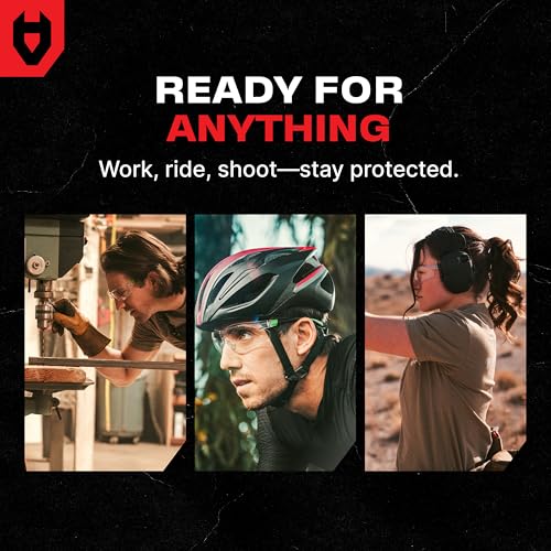 NoCry Clear Safety Glasses for Men and Women with Anti-Fog and Scratch Resistant Wrap Around Lenses, Adjustable Temples and Nose Pads — ANSI Z87 Certified Protective Eyewear with 100% UV Shielding - color: Black & Green