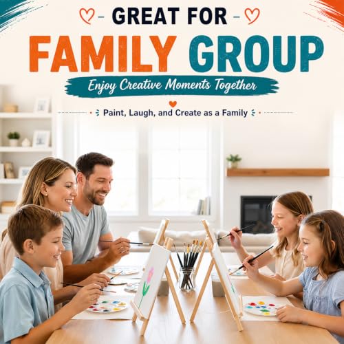 2 Pack Paint Set for Couples and Families with Portrait & Cartoon Guides