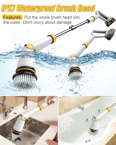 Qimedo Electric Spin Scrubber Q2, 4000mAh Battery, 1500RPM High Power - color: White
