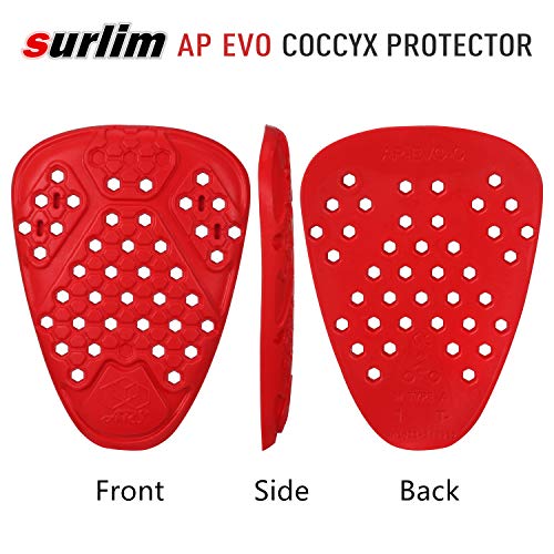 Surlim Coccyx Protector CE Insert Armor Motorcycle Pants Replacement Pads - size: Coccyx
