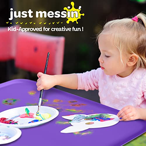 Just Messin’ Silicone Arts and Crafts Mat for Kids, 16" x 26", Purple - color: Purple, size: 16" x 26"