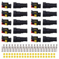 MUYI 10 Kits 2 Pin Way Electrical Connectors for 20-16 AWG Wire Cable 10A - style: 2pin connector(10 sets)