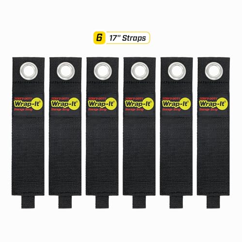 Heavy-Duty Wrap-It Storage Straps, 17-inch (6 Pack) - size: 17" (6-Pack)